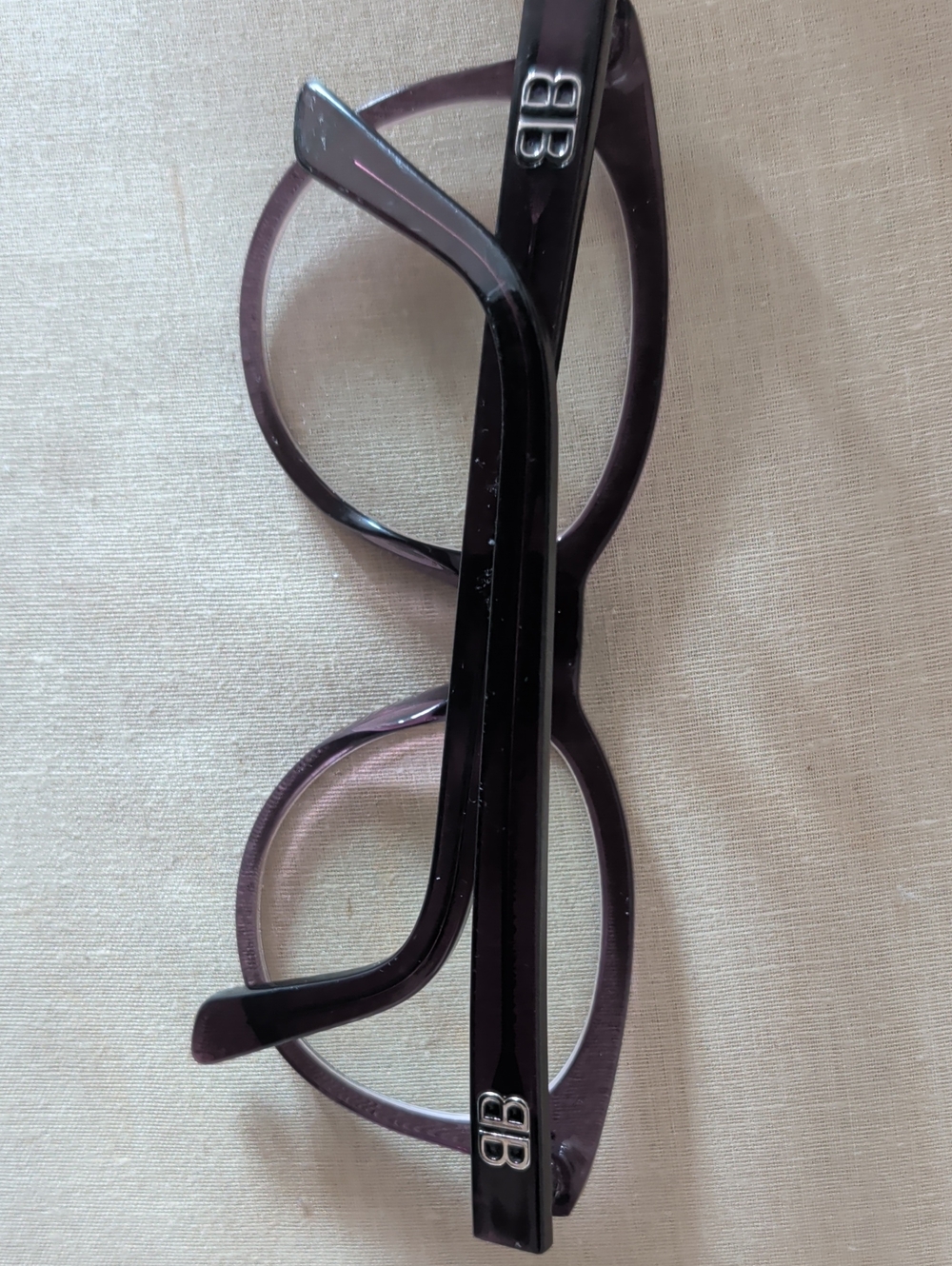 Balenciaga Men's Purple Full-Rim Glasses Frame